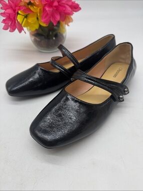 C. Paravano Charming Black Mary Jane Flats by BFL10114E